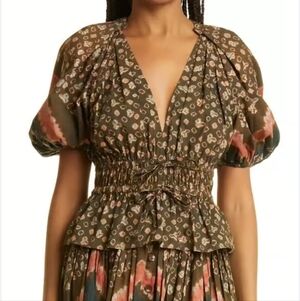 Ulla Johnson Ines Print Blouse in Jasper 8